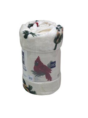 The Big One Oversized Holiday Plush Throw With Cardinal Design 5 Ft. X 6 Ft. Sup